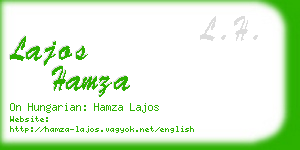 lajos hamza business card